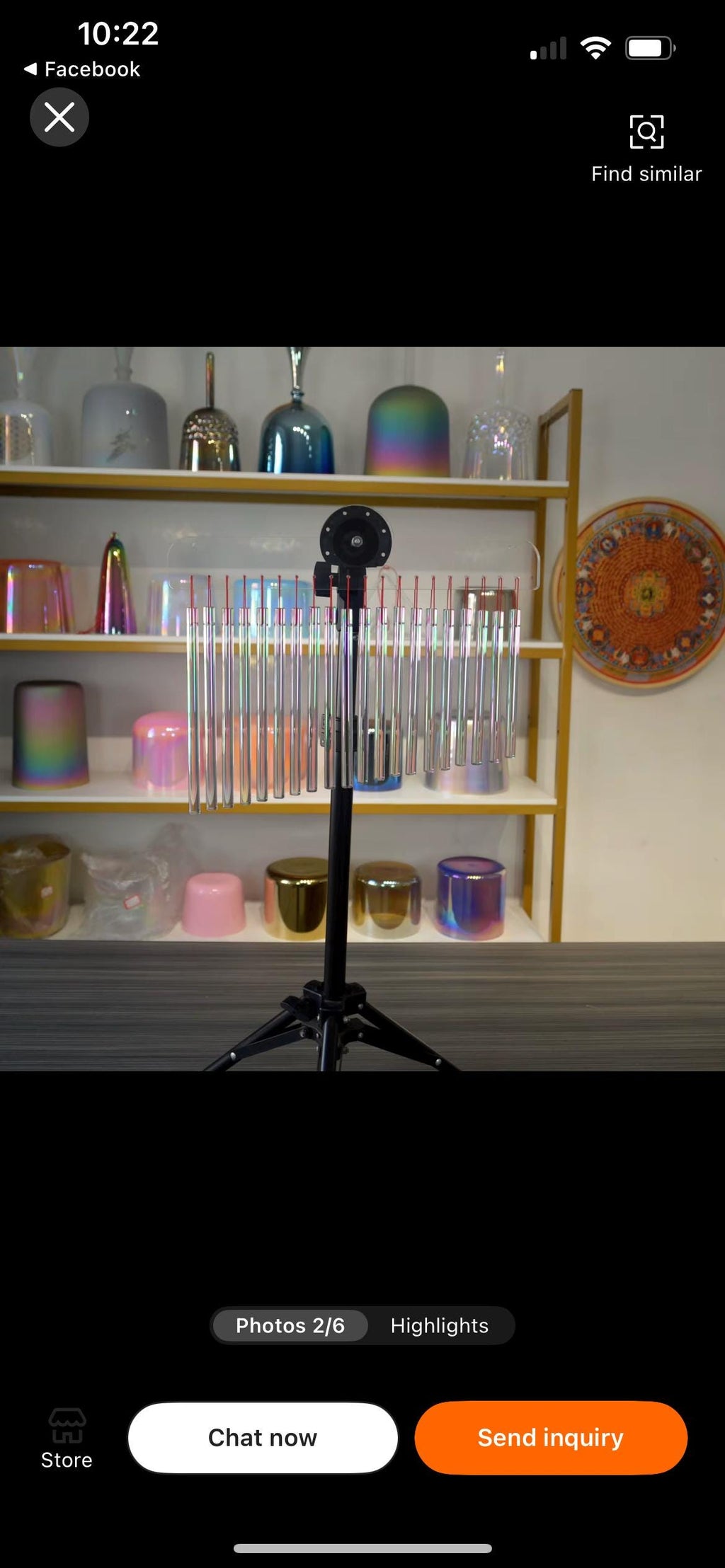 Clear Crystal Bar Chimes with Stand – Sound Healing Instrument, F Pentatonic Scale, Energy Clearing, Meditation, Chakra Balancing, Sacred To