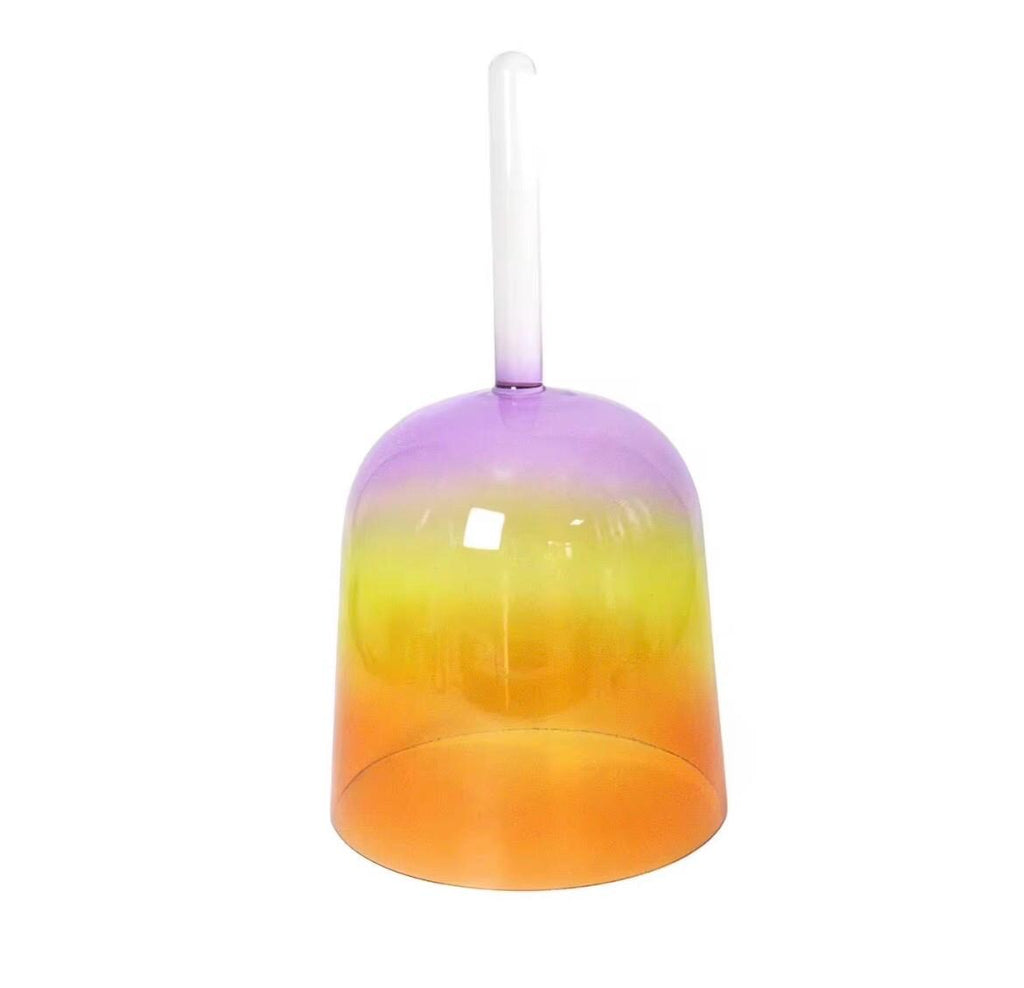 Orange Gradient Crystal Singing Bowl | 440Hz/442Hz | 6”-9” | 99.9% Pure Quartz | Handheld Sound Healing Bowl