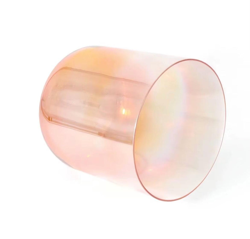 Orange Gradient Crystal Singing Bowl | 6–12 Inches | 440Hz or 432Hz | 99.9% Pure Quartz