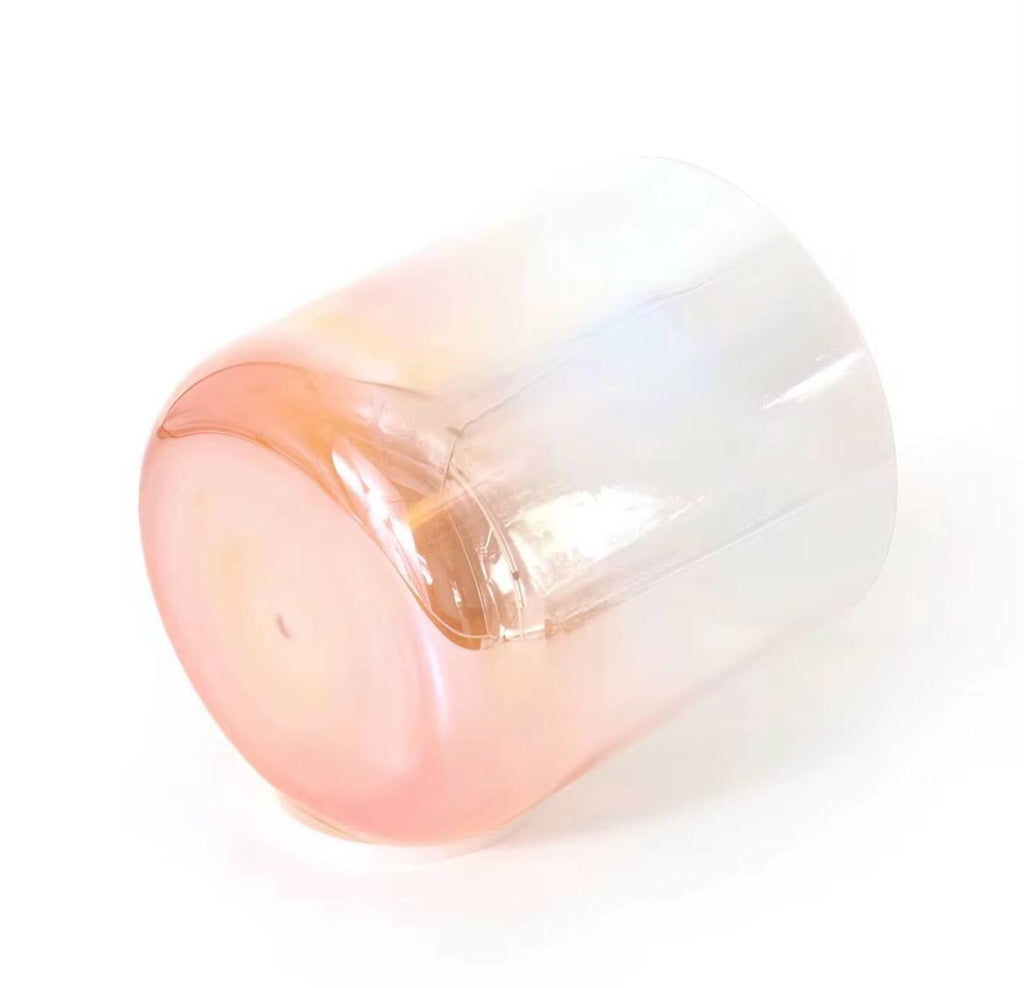 Orange Gradient Crystal Singing Bowl | 6–12 Inches | 440Hz or 432Hz | 99.9% Pure Quartz