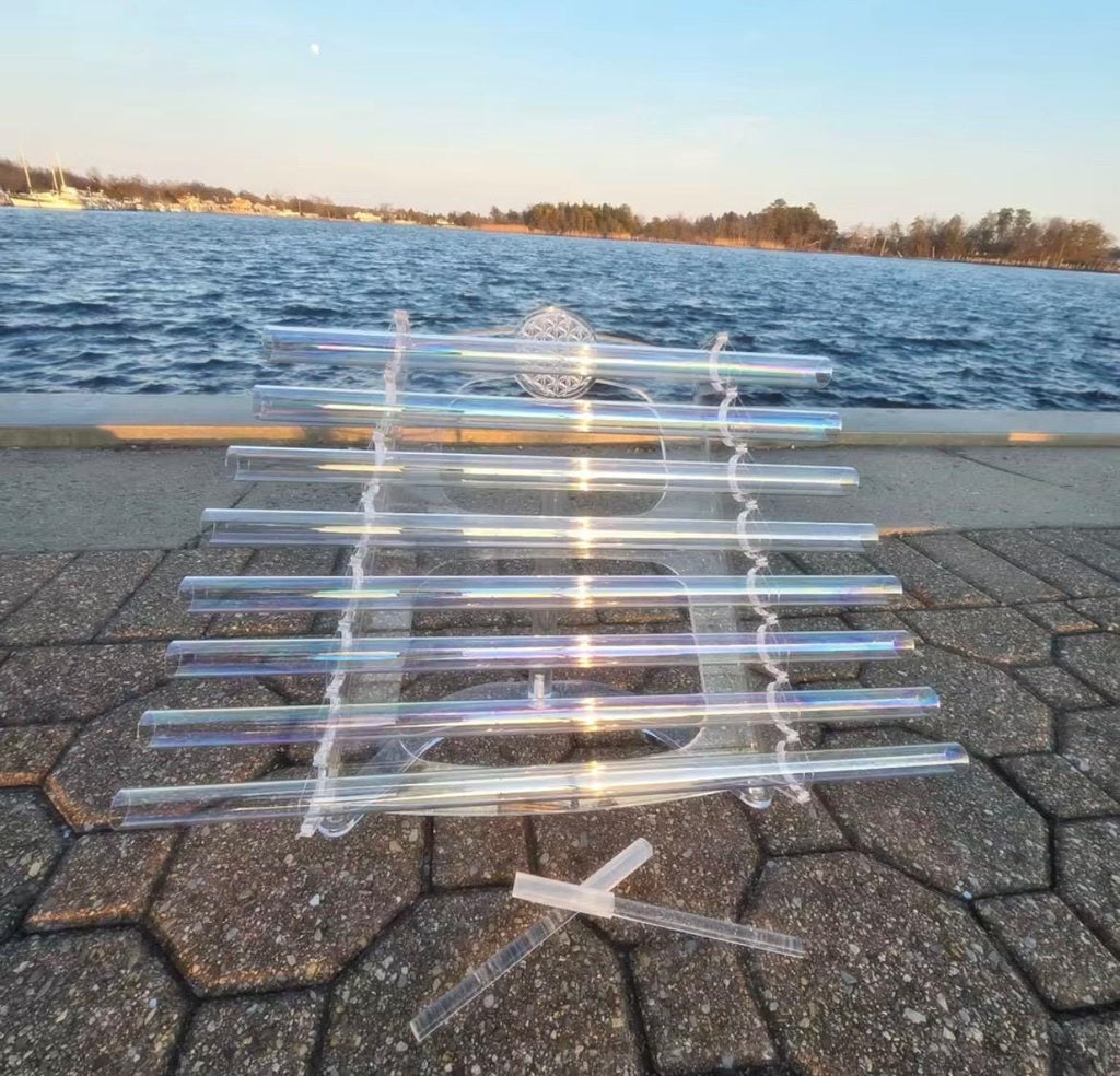 Crystal Harp – Clear Quartz Sound Healing Instrument for Meditation, Chakra Alignment & Sacred Ceremony